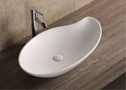 Раковина Ceruttispa CR7265B 660х380х145 накладная, белая, асимметричная Раковина Ceruttispa CR7265B 660х380х145 накладная, белая, асимметричная