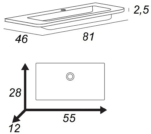 Раковина CEZARES 50220 Раковина CEZARES 50220