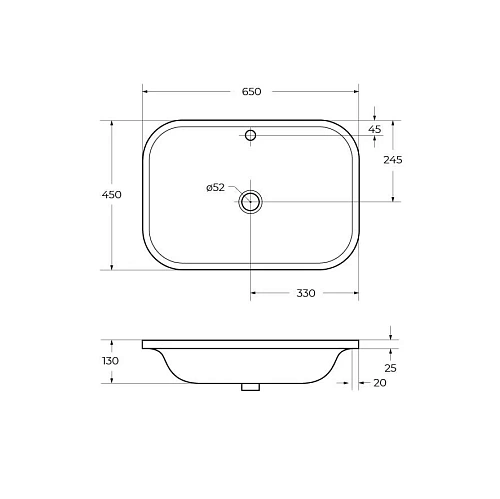 Раковина CEZARES CZR-DRO-65-LVB белый 650x450 керамика Раковина CEZARES CZR-DRO-65-LVB белый 650x450 керамика