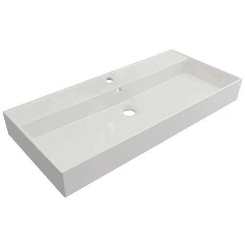 Раковина CEZARES CZR-MIL-100-LVB белый 1000x465 керамика Раковина CEZARES CZR-MIL-100-LVB белый 1000x465 керамика