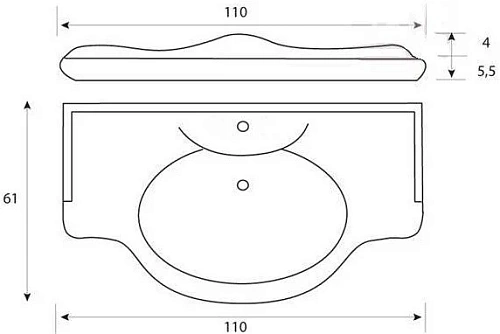 Раковина CEZARES GIU200110/ALZA Раковина CEZARES GIU200110/ALZA
