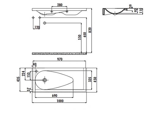 Раковина Creavit Trump TP101-00CB00E-0000 белая 100 см Раковина Creavit Trump TP101-00CB00E-0000 белая 100 см