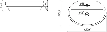 Раковина DIWO Самара 0116 белая 549535 Раковина DIWO Самара 0116 белая 549535