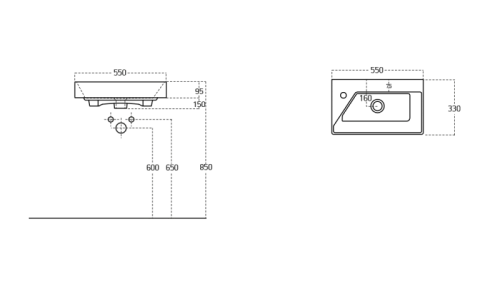 Раковина DREJA Слим Синерджи, 55 см, мебельная , керамическая 17055-KL Раковина DREJA Слим Синерджи, 55 см, мебельная , керамическая 17055-KL