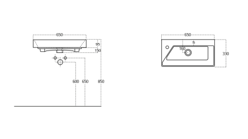 Раковина DREJA Слим Синерджи, 65 см, мебельная , керамическая 17065-KL Раковина DREJA Слим Синерджи, 65 см, мебельная , керамическая 17065-KL