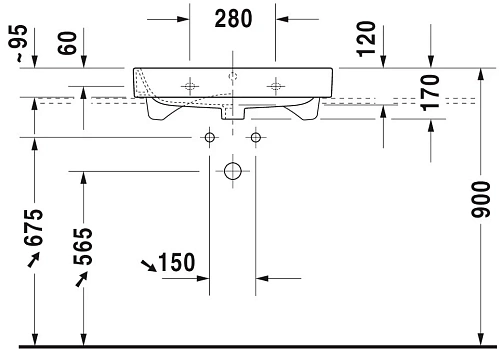 Раковина Duravit Happy D.2 2318650000 65 см Раковина Duravit Happy D.2 2318650000 65 см