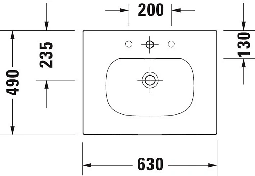 Раковина Duravit VIU 2344630000 Раковина Duravit VIU 2344630000