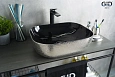 Раковина Gid D1302h020 53306 накладная черная / хром 50x40x14 Раковина Gid D1302h020 53306 накладная черная / хром 50x40x14