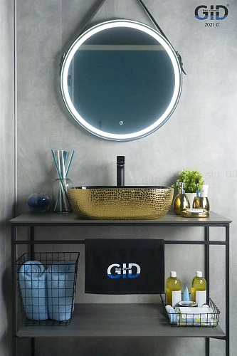 Раковина Gid D1302h024 53308 накладная черная / темное золото 50x40x14 Раковина Gid D1302h024 53308 накладная черная / темное золото 50x40x14