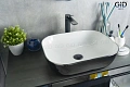 Раковина Gid D1302h134 53309 накладная белая / черная 50x40x14 Раковина Gid D1302h134 53309 накладная белая / черная 50x40x14