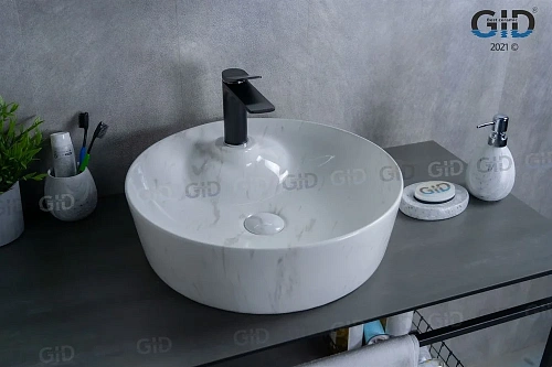 Раковина Gid D1306h012 53321 накладная под камень глянцевая 44x44x14 Раковина Gid D1306h012 53321 накладная под камень глянцевая 44x44x14