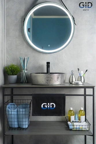 Раковина Gid D1306h020 53315 накладная черная / хром 44x44x14 Раковина Gid D1306h020 53315 накладная черная / хром 44x44x14