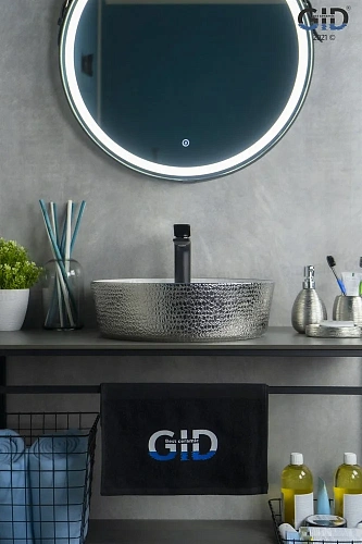 Раковина Gid D1306h021 53316 накладная белая / хром 44x44x14 Раковина Gid D1306h021 53316 накладная белая / хром 44x44x14