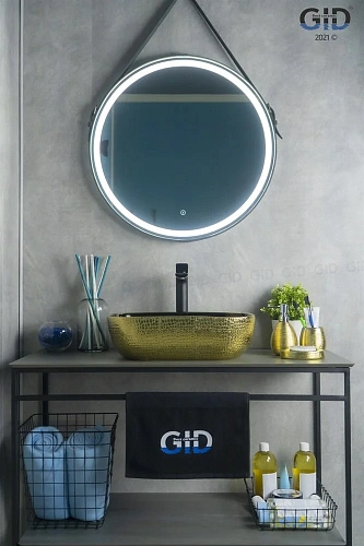 Раковина Gid D1333h022 53320 накладная черная / золото 46x32,5x13,5 Раковина Gid D1333h022 53320 накладная черная / золото 46x32,5x13,5