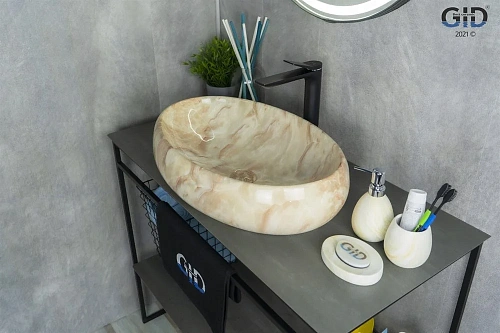 Раковина Gid Mnc162 54404 накладная под камень глянцевая 60x41x15 Раковина Gid Mnc162 54404 накладная под камень глянцевая 60x41x15