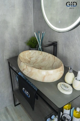 Раковина Gid Mnc162 54404 накладная под камень глянцевая 60x41x15 Раковина Gid Mnc162 54404 накладная под камень глянцевая 60x41x15