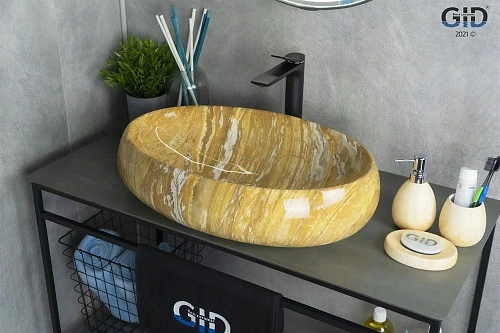 Раковина Gid Mnc164 54406 накладная под камень глянцевая 60x41x15 Раковина Gid Mnc164 54406 накладная под камень глянцевая 60x41x15