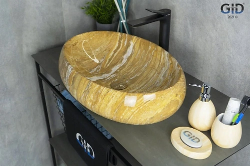 Раковина Gid Mnc164 54406 накладная под камень глянцевая 60x41x15 Раковина Gid Mnc164 54406 накладная под камень глянцевая 60x41x15