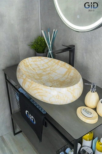 Раковина Gid Mnc167 54408 накладная под камень глянцевая 60x41x15 Раковина Gid Mnc167 54408 накладная под камень глянцевая 60x41x15
