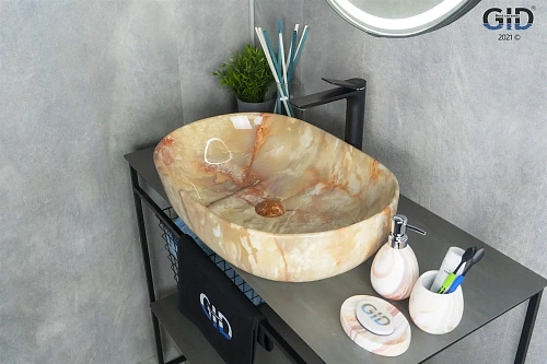 Раковина Gid Mnc174 54414 накладная под камень глянцевая 60x42x14 Раковина Gid Mnc174 54414 накладная под камень глянцевая 60x42x14