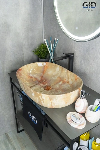 Раковина Gid Mnc174 54414 накладная под камень глянцевая 60x42x14 Раковина Gid Mnc174 54414 накладная под камень глянцевая 60x42x14