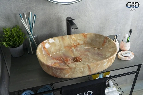 Раковина Gid Mnc174 54414 накладная под камень глянцевая 60x42x14 Раковина Gid Mnc174 54414 накладная под камень глянцевая 60x42x14