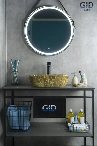 Раковина Gid Mnc178 54415 накладная под камень глянцевая 46x32,5x13,5 Раковина Gid Mnc178 54415 накладная под камень глянцевая 46x32,5x13,5