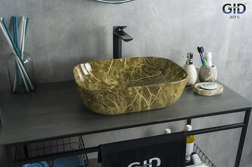 Раковина Gid Mnc178 54415 накладная под камень глянцевая 46x32,5x13,5 Раковина Gid Mnc178 54415 накладная под камень глянцевая 46x32,5x13,5