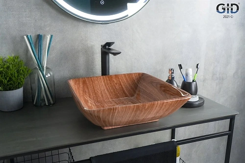 Раковина Gid Mnc180 54417 накладная под камень глянцевая 41,5x41,5x13,5 Раковина Gid Mnc180 54417 накладная под камень глянцевая 41,5x41,5x13,5