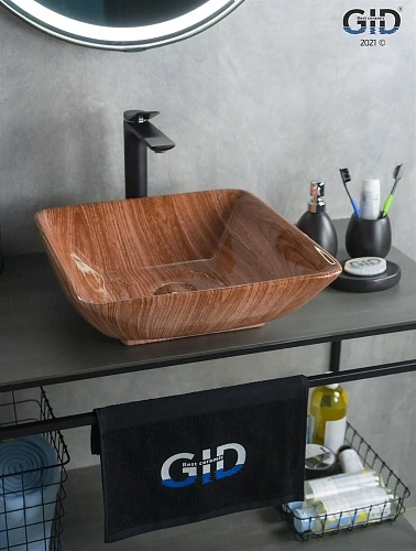 Раковина Gid Mnc180 54417 накладная под камень глянцевая 41,5x41,5x13,5 Раковина Gid Mnc180 54417 накладная под камень глянцевая 41,5x41,5x13,5