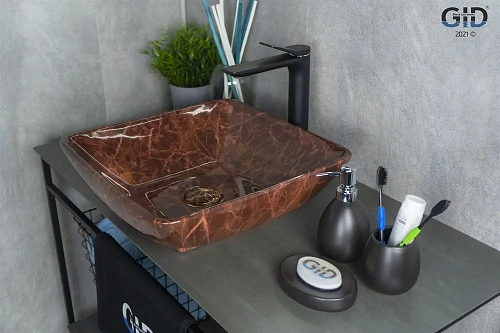 Раковина Gid Mnc182 54419 накладная под камень глянцевая 41,5x41,5x13,5 Раковина Gid Mnc182 54419 накладная под камень глянцевая 41,5x41,5x13,5