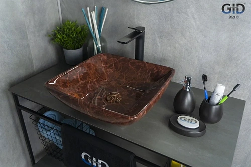 Раковина Gid Mnc182 54419 накладная под камень глянцевая 41,5x41,5x13,5 Раковина Gid Mnc182 54419 накладная под камень глянцевая 41,5x41,5x13,5