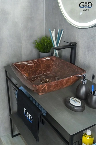 Раковина Gid Mnc182 54419 накладная под камень глянцевая 41,5x41,5x13,5 Раковина Gid Mnc182 54419 накладная под камень глянцевая 41,5x41,5x13,5