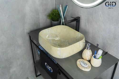 Раковина Gid Mnc188 54424 накладная под камень глянцевая 45x40x14,5 Раковина Gid Mnc188 54424 накладная под камень глянцевая 45x40x14,5