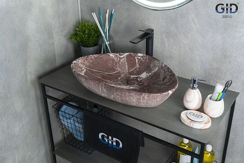 Раковина Gid Mnc208 54429 накладная под камень глянцевая 59x39x13 Раковина Gid Mnc208 54429 накладная под камень глянцевая 59x39x13