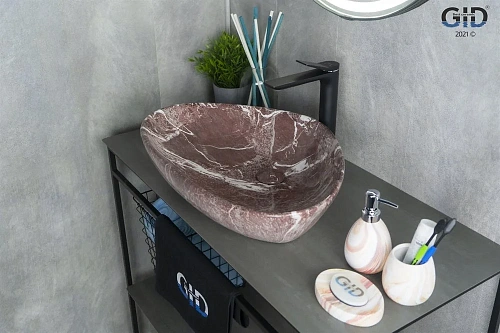 Раковина Gid Mnc208 54429 накладная под камень глянцевая 59x39x13 Раковина Gid Mnc208 54429 накладная под камень глянцевая 59x39x13