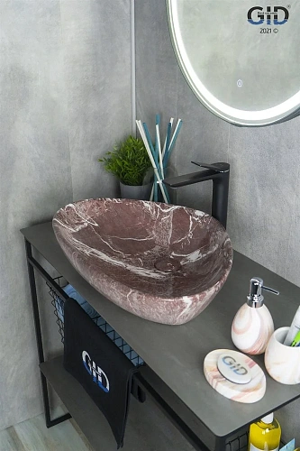 Раковина Gid Mnc208 54429 накладная под камень глянцевая 59x39x13 Раковина Gid Mnc208 54429 накладная под камень глянцевая 59x39x13