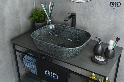 Раковина Gid Mnc338 54431 накладная под камень глянцевая 50x40x14 Раковина Gid Mnc338 54431 накладная под камень глянцевая 50x40x14