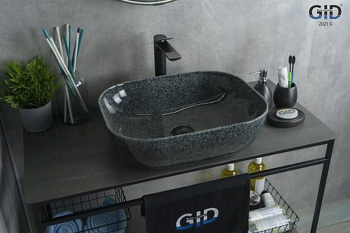 Раковина Gid Mnc338 54431 накладная под камень глянцевая 50x40x14 Раковина Gid Mnc338 54431 накладная под камень глянцевая 50x40x14