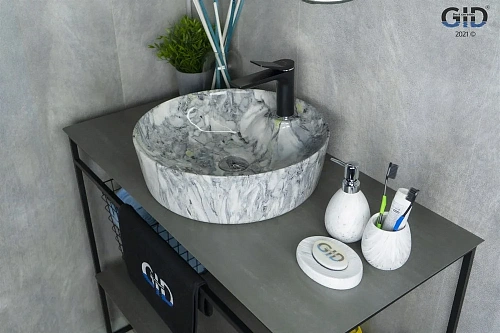 Раковина Gid Mnc533 54442 накладная под камень глянцевая 44x44x14 Раковина Gid Mnc533 54442 накладная под камень глянцевая 44x44x14