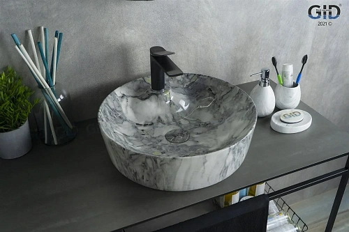 Раковина Gid Mnc533 54442 накладная под камень глянцевая 44x44x14 Раковина Gid Mnc533 54442 накладная под камень глянцевая 44x44x14