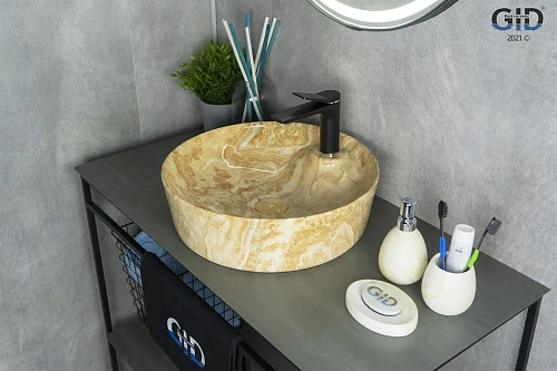 Раковина Gid Mnc535 54444 накладная под камень глянцевая 44x44x14 Раковина Gid Mnc535 54444 накладная под камень глянцевая 44x44x14