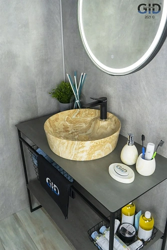 Раковина Gid Mnc535 54444 накладная под камень глянцевая 44x44x14 Раковина Gid Mnc535 54444 накладная под камень глянцевая 44x44x14