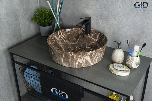 Раковина Gid Mnc536 54445 накладная под камень глянцевая 44x44x14 Раковина Gid Mnc536 54445 накладная под камень глянцевая 44x44x14