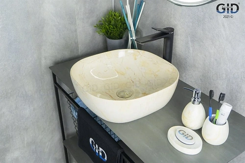 Раковина Gid Mnc542 54446 накладная под камень глянцевая 42,5x42,5x14,5 Раковина Gid Mnc542 54446 накладная под камень глянцевая 42,5x42,5x14,5