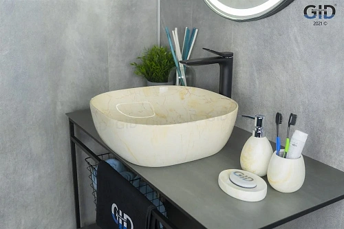 Раковина Gid Mnc542 54446 накладная под камень глянцевая 42,5x42,5x14,5 Раковина Gid Mnc542 54446 накладная под камень глянцевая 42,5x42,5x14,5