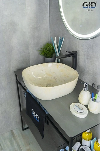 Раковина Gid Mnc542 54446 накладная под камень глянцевая 42,5x42,5x14,5 Раковина Gid Mnc542 54446 накладная под камень глянцевая 42,5x42,5x14,5