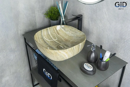 Раковина Gid Mnc543 54447 накладная под камень глянцевая 42,5x42,5x14,5 Раковина Gid Mnc543 54447 накладная под камень глянцевая 42,5x42,5x14,5