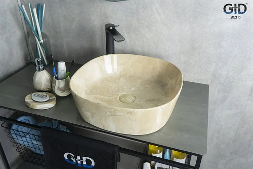 Раковина Gid Mnc544 54448 накладная под камень глянцевая 44x44x14 Раковина Gid Mnc544 54448 накладная под камень глянцевая 44x44x14