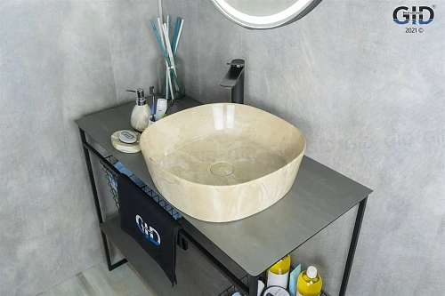 Раковина Gid Mnc544 54448 накладная под камень глянцевая 44x44x14 Раковина Gid Mnc544 54448 накладная под камень глянцевая 44x44x14